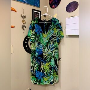 Thalia Sodi jungle print flutter sleeve dress NWT